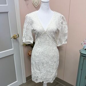Fate Women’s White Lace Dress | Floral Elegant Cocktail Dress